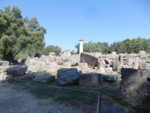 ruines temple de Zeus Olympie